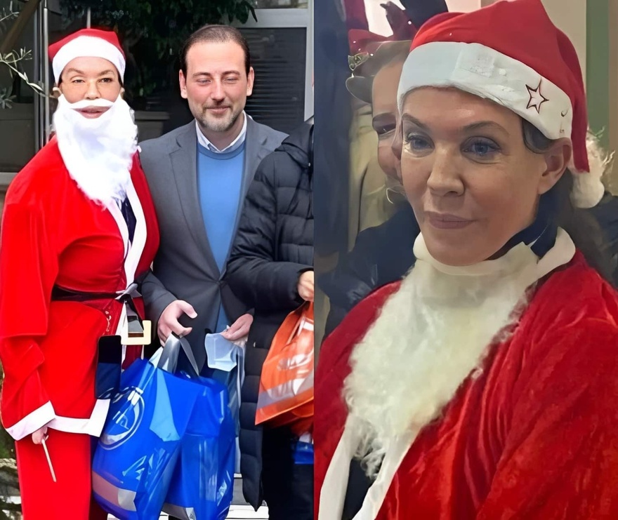 Βάνα Μπάρμπα: Ντύθηκε Άγιος Βασίλης και μοίρασε δώρα σε ασθενείς στο Νοσοκομείο Μεταξά Βίντεο και φωτογραφίες