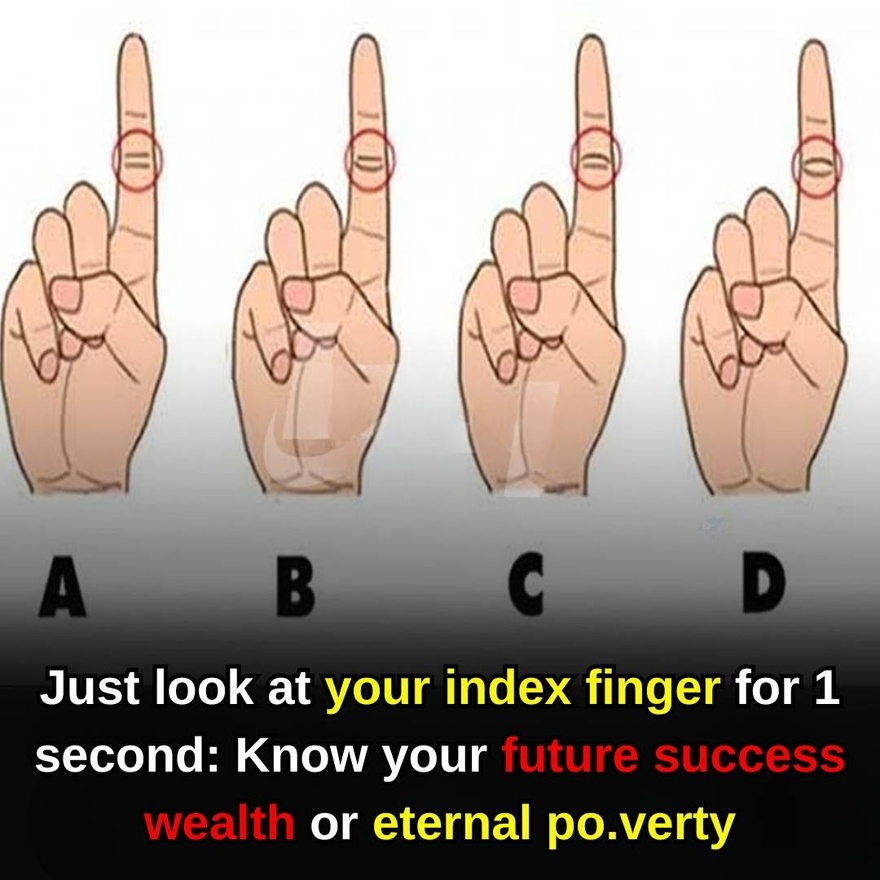 Just look at your index finger for 1 second: Know your future success wealth or eternal po.verty