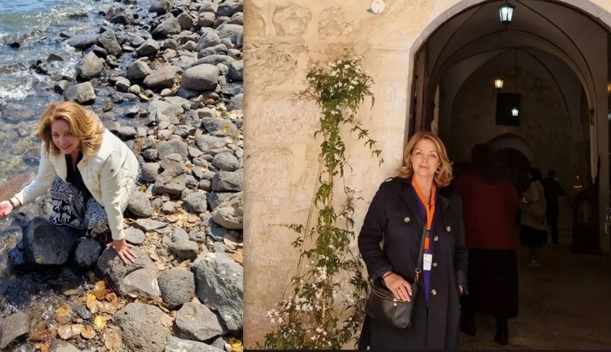 Ο Τόλης τη βλέπει από ψηλά: Στιγμιότυπα από το ταξίδι της Άντζελας Γκερέκου στους Αγίους Τόπους