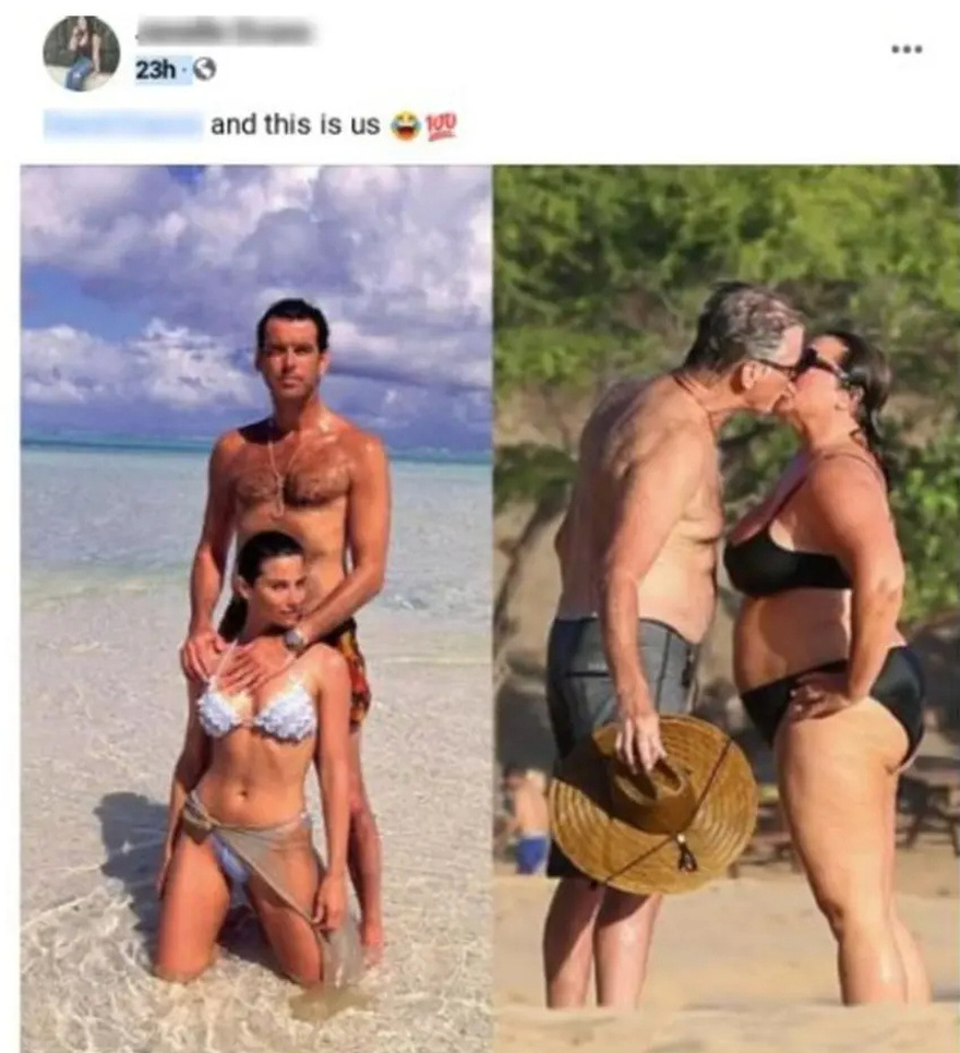 «Αγαπώ κάθε καμπύλη της»: Ο Πιρς Μπρόσναν βάζει στη θέση τους όσους κοροϊδεύουν το σώμα της συζύγου του