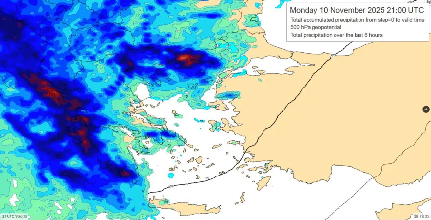 Αυτές είναι οι 9 περιοχές της Αττικής που θα χτυπηθούν τις επόμενες ώρες από την κακοκαιρία