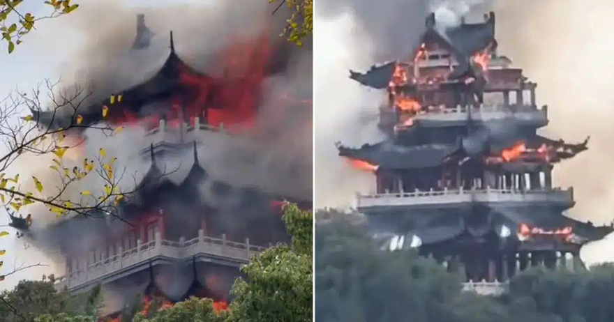 Κίνα: Μεγάλη φωτιά σε ιστορικό ναό 1.500 ετών – Το μοιραίο λάθος ενός τουρίστα