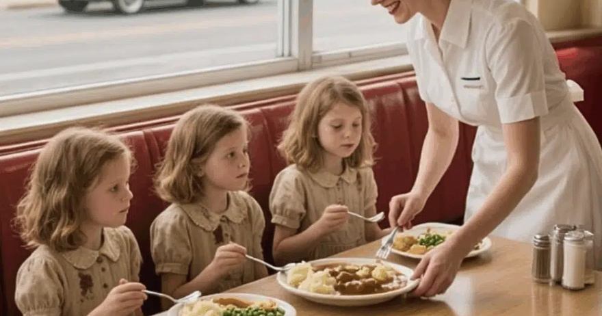 Για δέκα χρόνια, τάιζε κρυφά τρία άστεγα κορίτσια — χρόνια αργότερα, ένα μαύρο αυτοκίνητο σταμάτησε έξω από το σπίτι της…