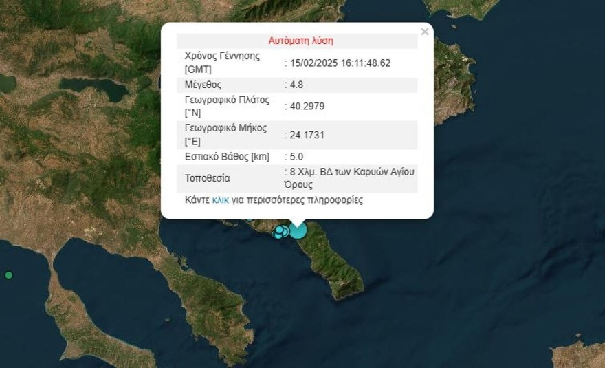 Να βάλει η Παναγία το χέρι της: Πολύ Ισχυρός Σεισμός Τώρα στο Άγιο Όρος – Μεγάλο «Ταρακούνημα»