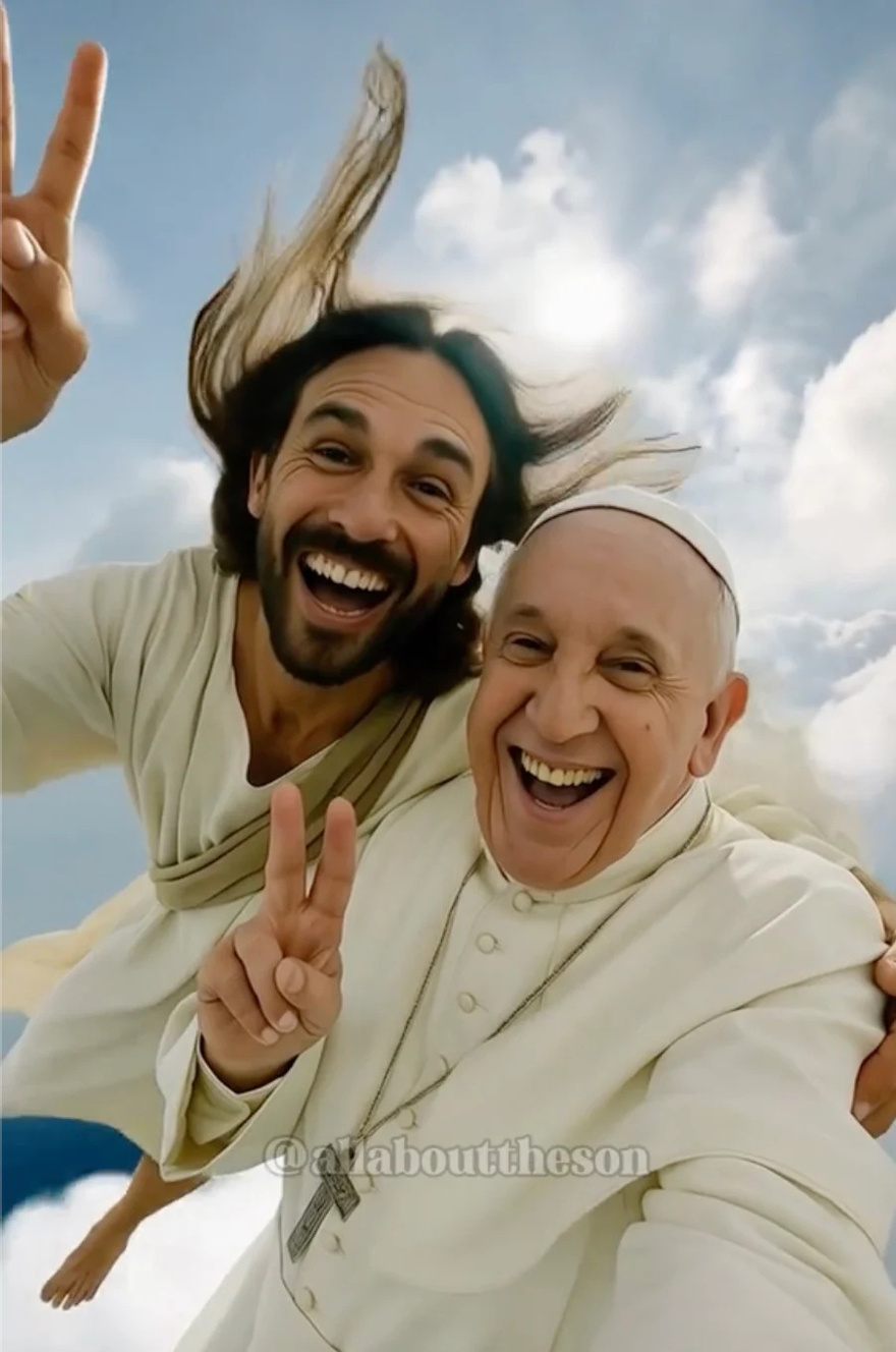 Η τεχνητή νοημοσύνη δείχνει την… πρώτη μέρα στον Παράδεισο του Πάπα Φραγκίσκου