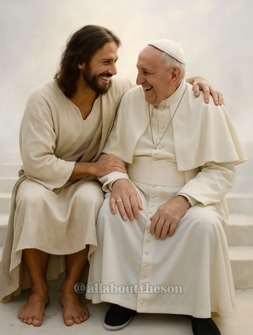 Η τεχνητή νοημοσύνη δείχνει την… πρώτη μέρα στον Παράδεισο του Πάπα Φραγκίσκου