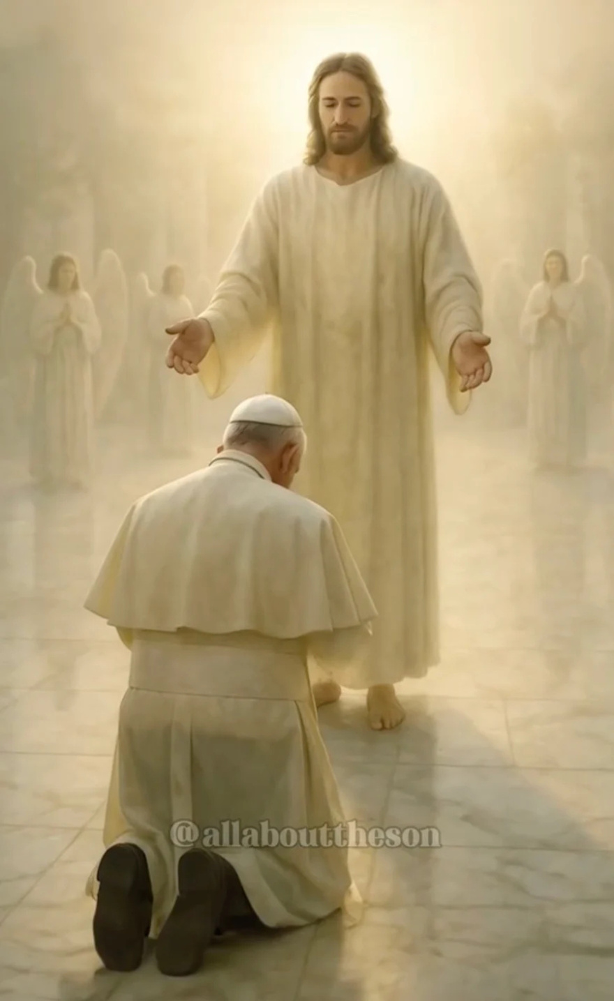 Η τεχνητή νοημοσύνη δείχνει την… πρώτη μέρα στον Παράδεισο του Πάπα Φραγκίσκου