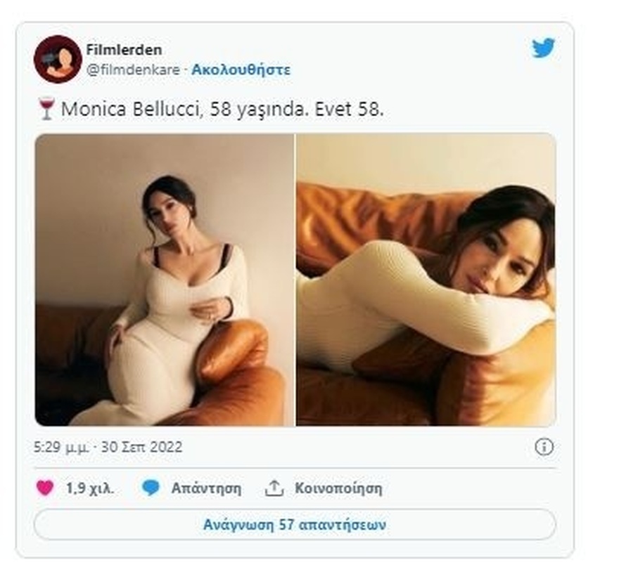 Είναι 59 και δεν έχει ίχνος… ρυτίδας: Η Μόνικα Μπελούτσι μεγαλώνει φυσικά και τις «έσβησε» όλες, ο χρόνος δεν την αγγίζει