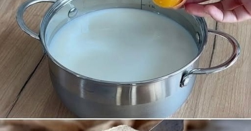 Σπιτικό τυρί από γάλα και αυγά, παρόμοιο με το ρικότα ή το τυρί cottage