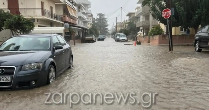 Η κακοκαιρία «σαρώνει» την Κρήτη: Δρόμοι… ποτάμια σε Ηράκλειο και Χανιά