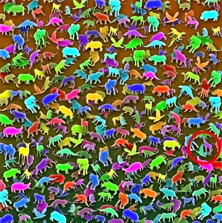 Μόνο όσι έχουν υψηλό IQ μπορούν να εντοπίσουν την καμηλοπάρδαλη