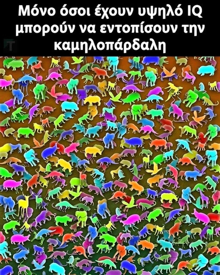 Μόνο όσι έχουν υψηλό IQ μπορούν να εντοπίσουν την καμηλοπάρδαλη